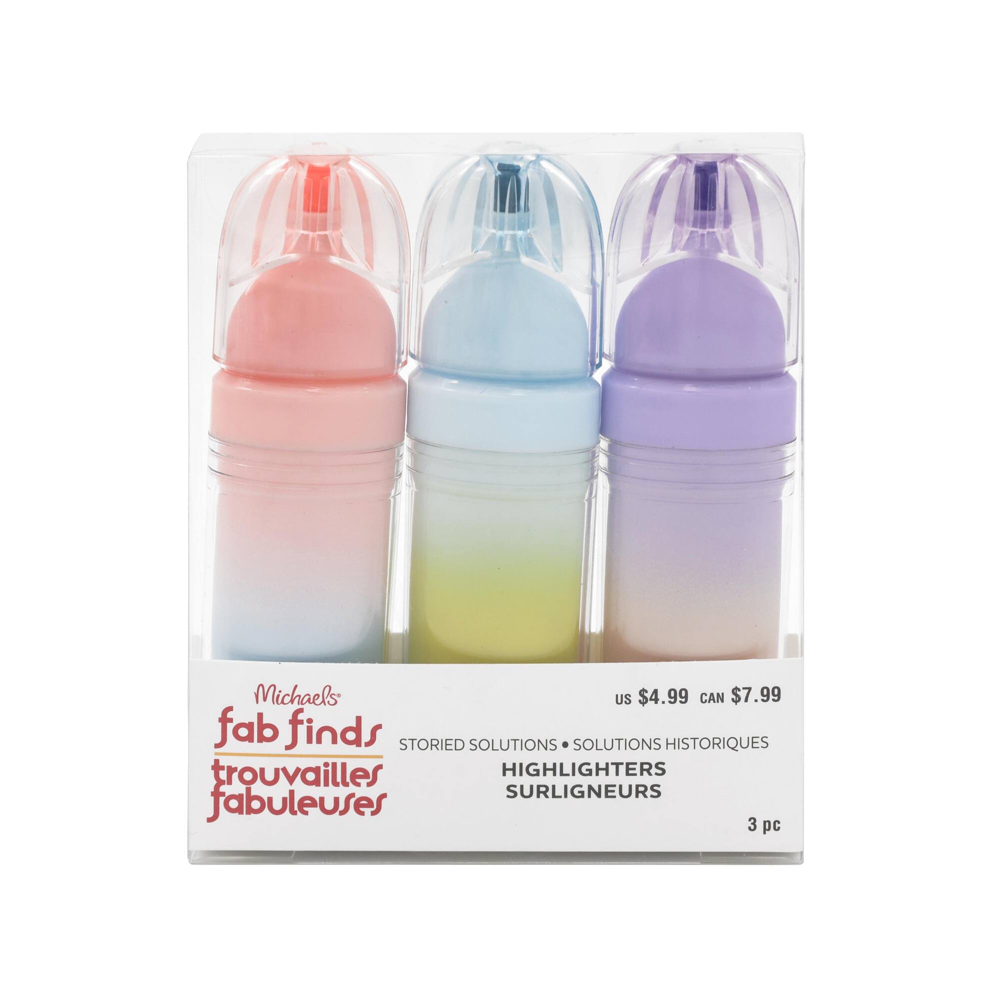 Pink, Blue & Purple Highlighter Set by Fab Finds